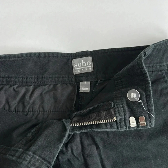 NY & Co Soho Hampton 4"Black Shorts  Sz 0 - Picture 3 of 4